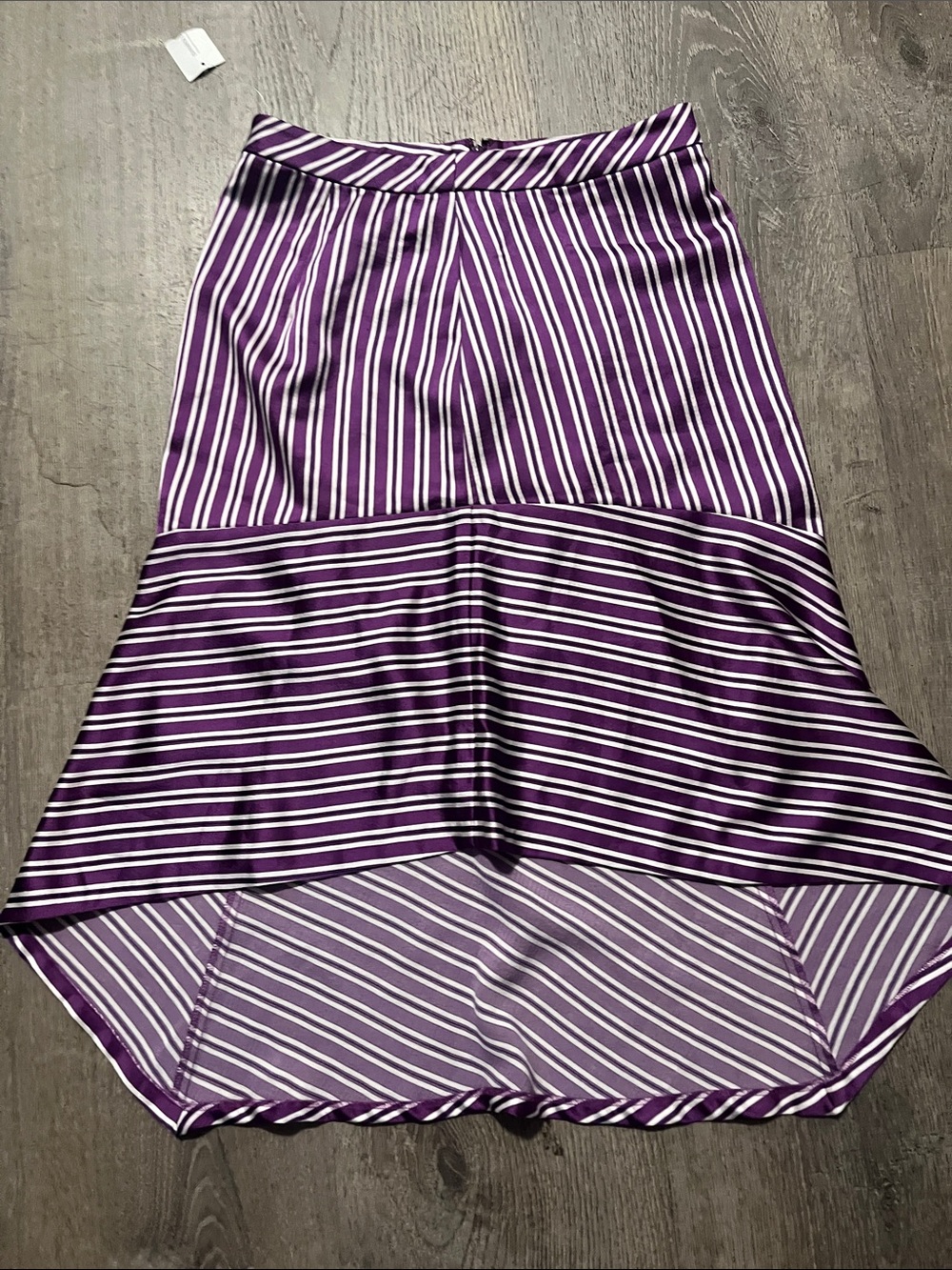 Banana Republic Purple and White Striped High-Low Skirt size 2p